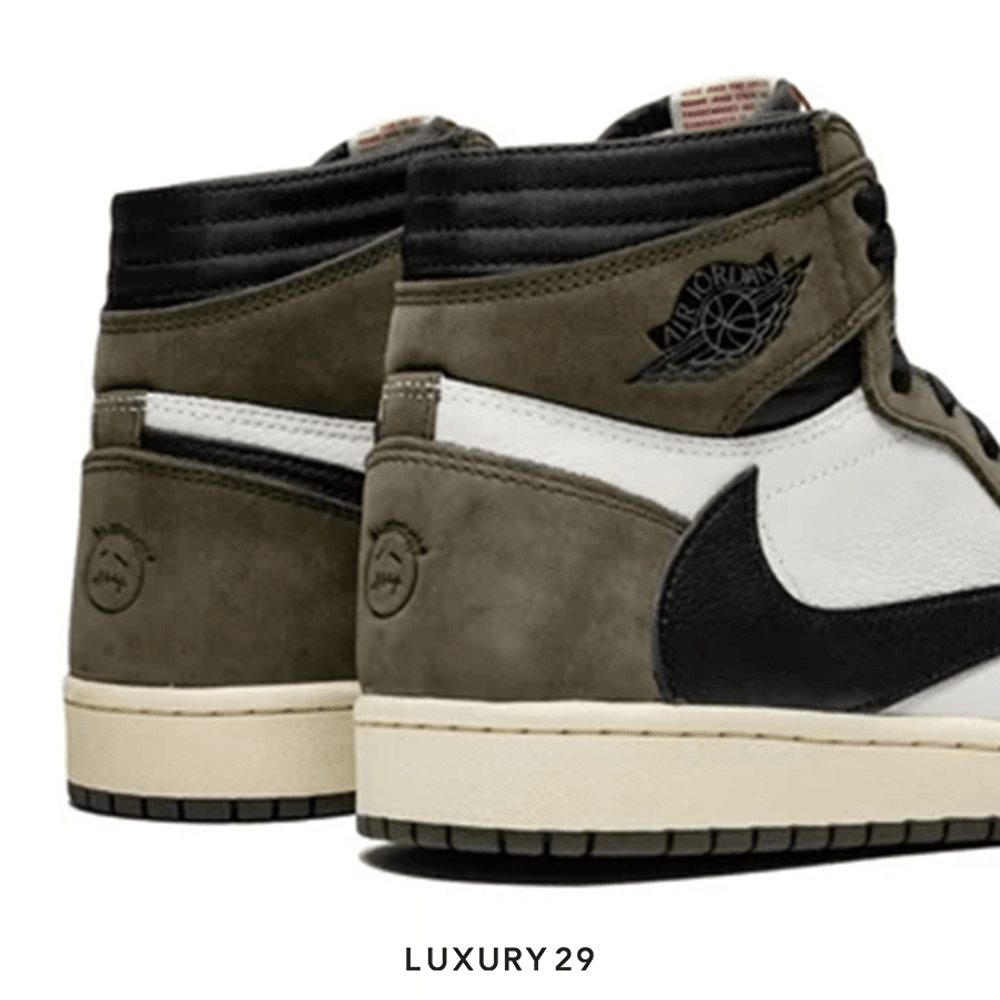Nike Jordan 1 Retro High OG SP Travis Scott Mocha(46, Brown)