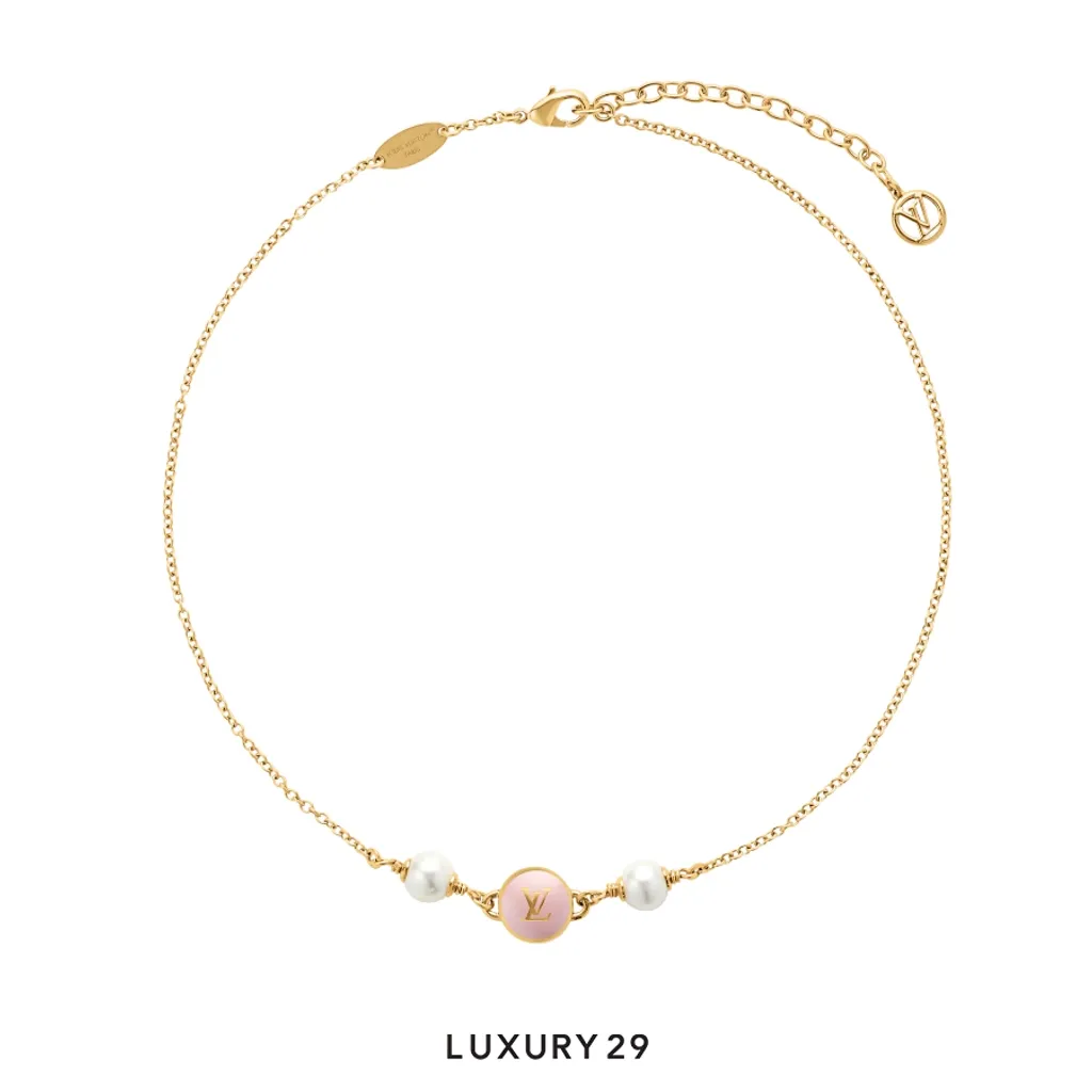 Louis Vuitton LV Pearly Confetti Necklace Gold metal(Free Size, Gold)