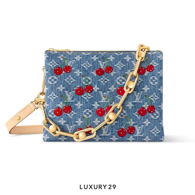 Louis Vuitton LV x TM - Coussin PM bag Monogram cherry denim Blue