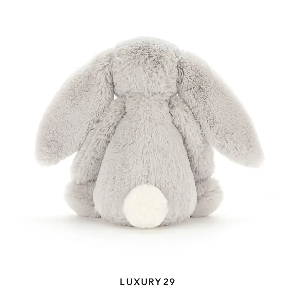 JellyCat Bashful Silver Bunny(Medium, Grey)