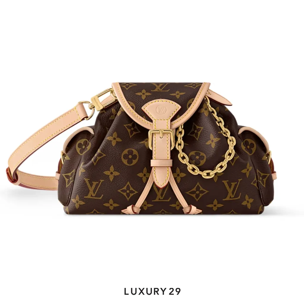 Louis Vuitton LV Odyssee bag Canvas Decorated with cowhide leather Brown(Small, Brown)
