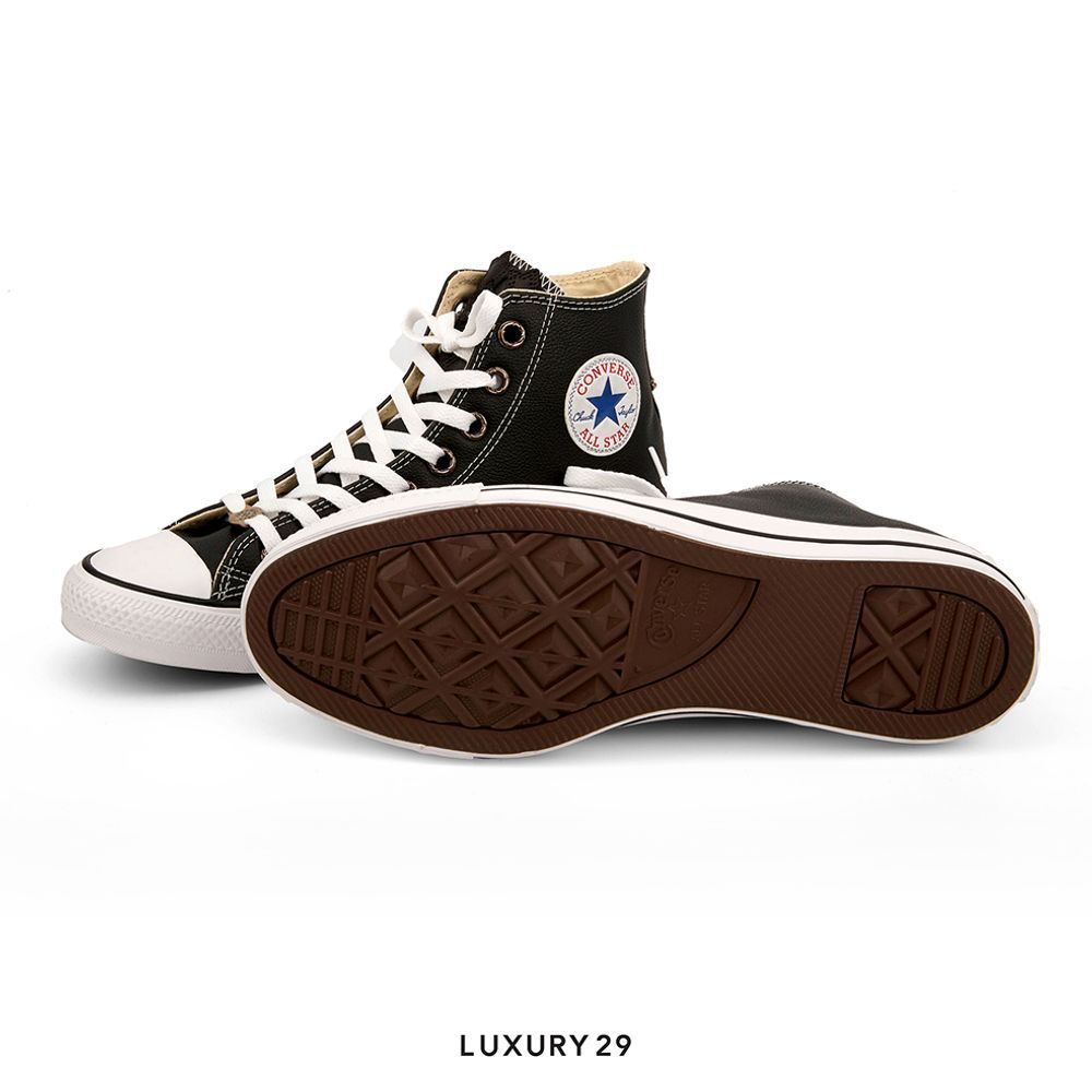 Converse Chuck Taylor All Star Leather Black(M)(42.5, Black)