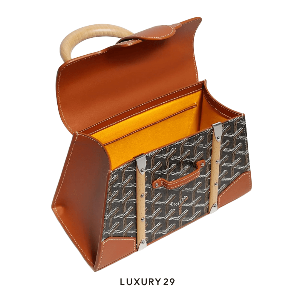Goyard Saigon Structure Mini Bag Black & Tan(Mini, Brown)