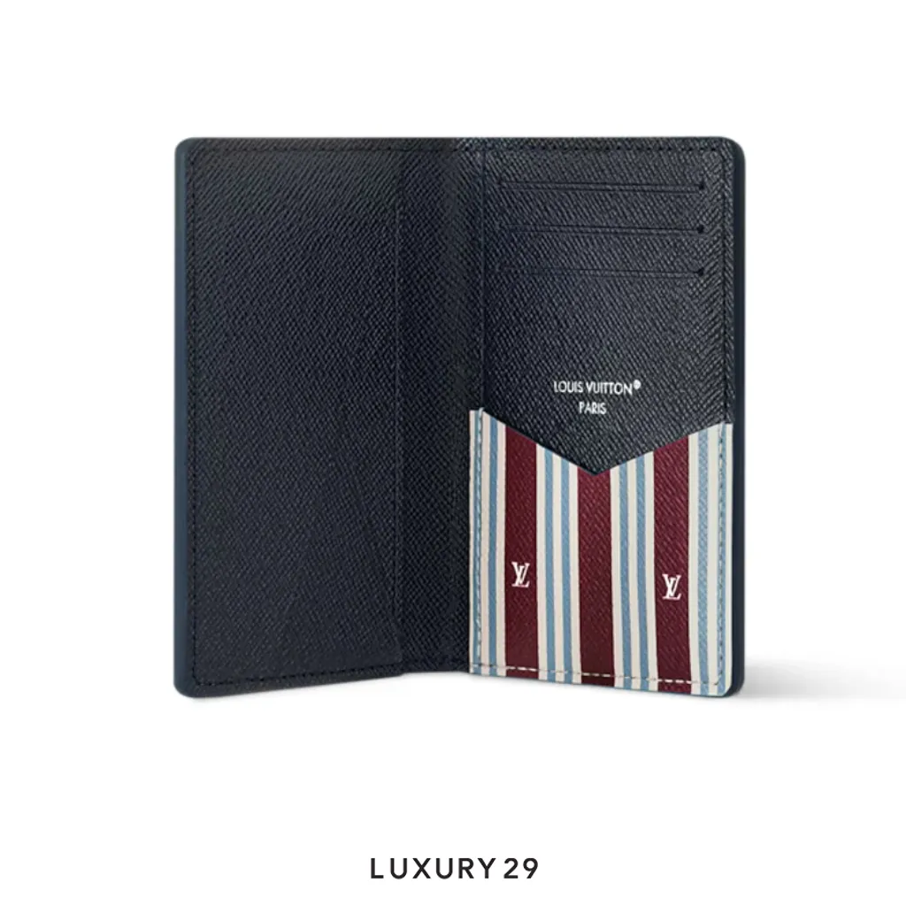Louis Vuitton LV Pocket Organizer Monogram Heritage coated canvas Blue(Small, Blue)