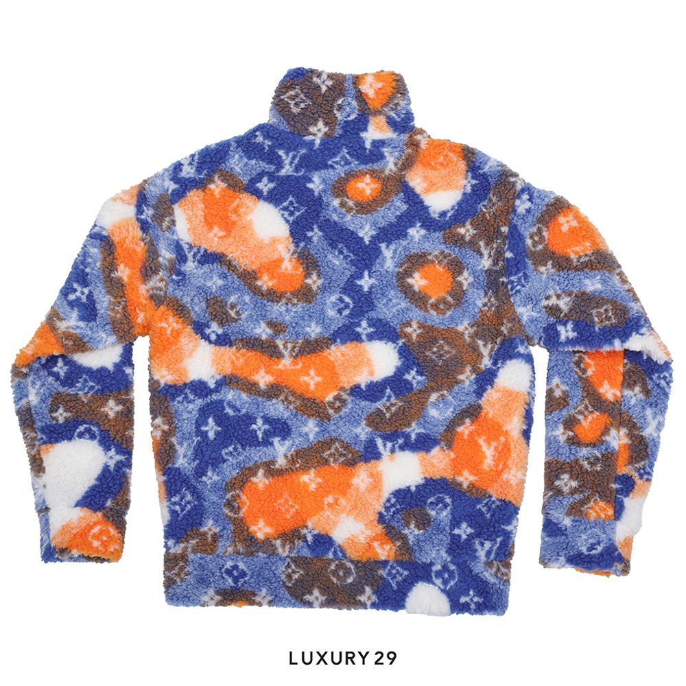 Louis Vuitton LV Jacquard Camo Fleece Blouson(XS, Blue)