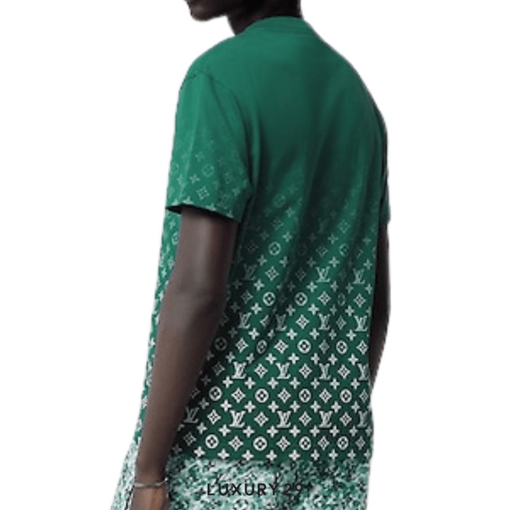 Louis Vuitton LV Monogram Gradient Cotton T-Shirt Vert(2XL, Green)