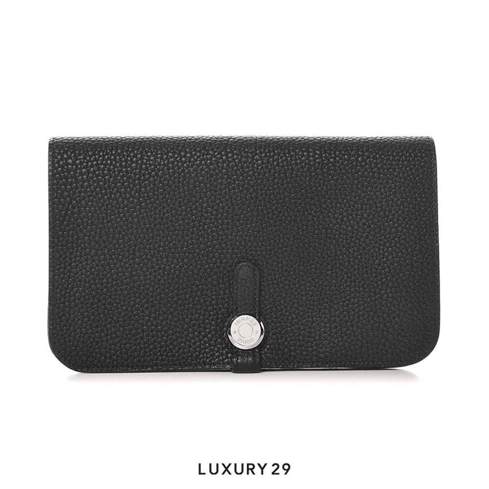 Hermes Dogon Wallet(Medium, Black)