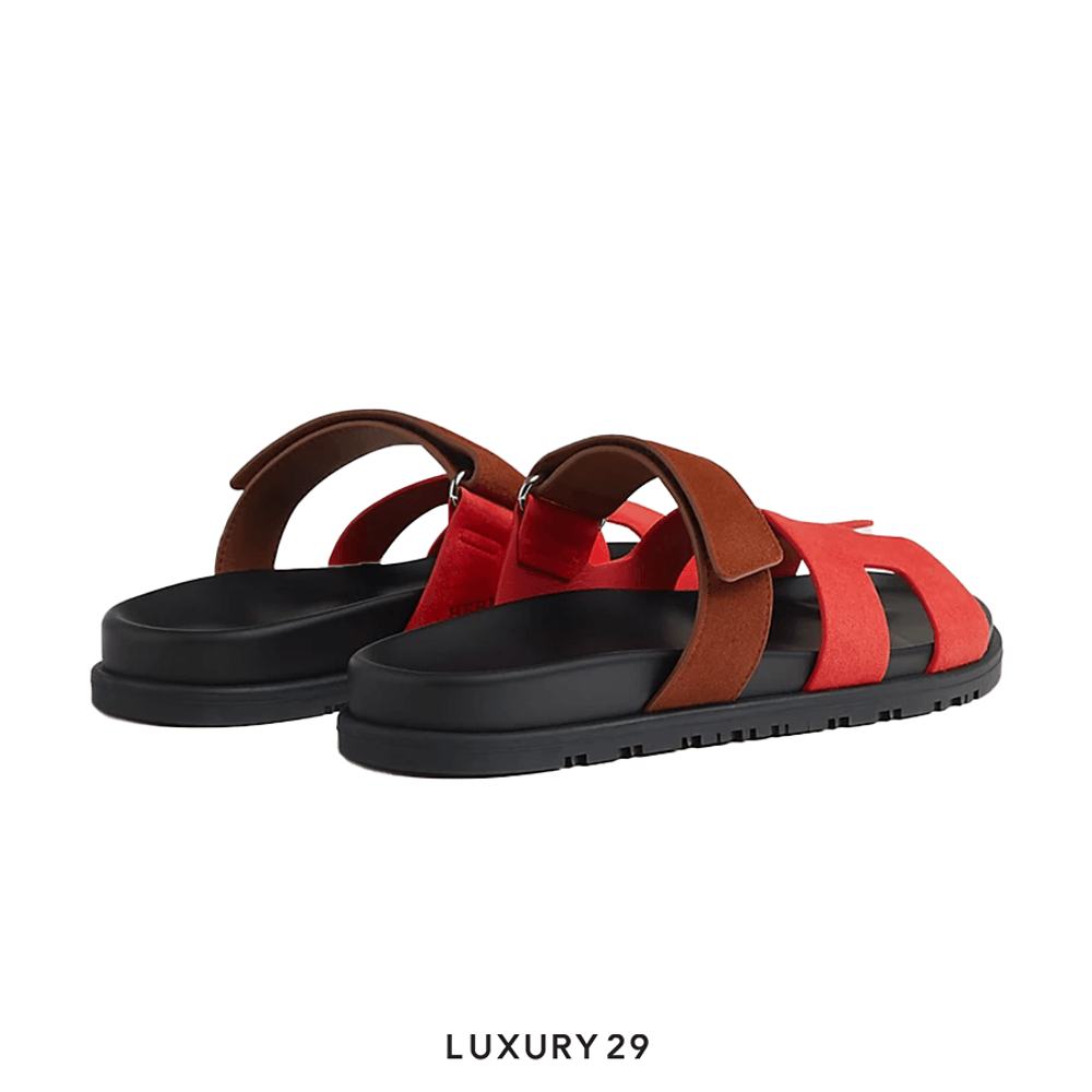Hermes Chypre Sandal Rouge Cinetique / Gold(36, Multicolour)