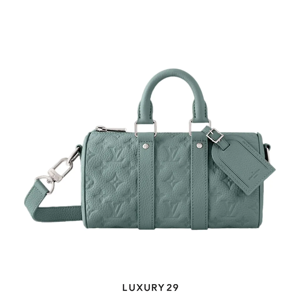 Louis Vuitton LV Keepall Bandouliere 25 Vert deau(Small, Blue)