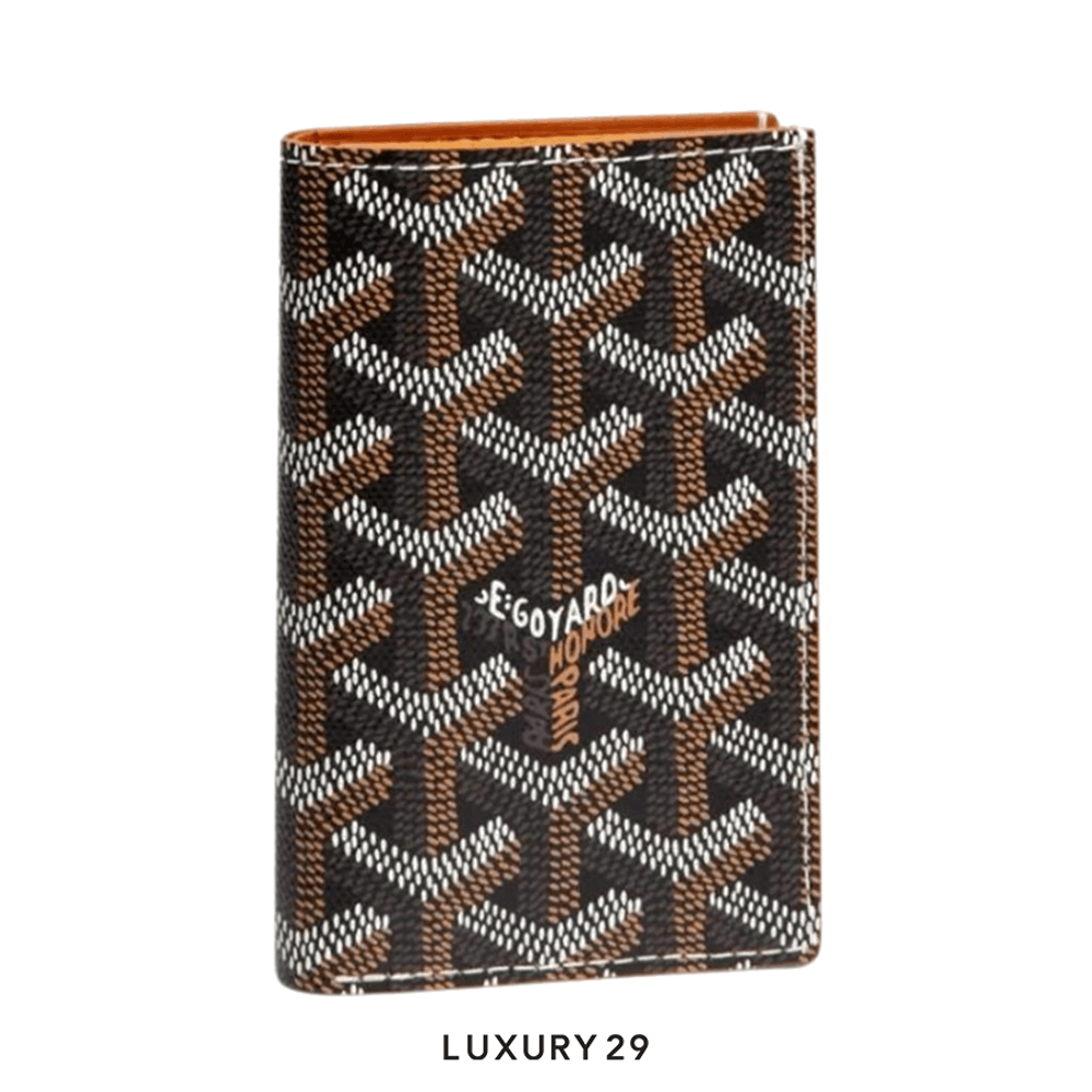Goyard Saint-Pierre Card Wallet Black & Tan(Small, Brown)
