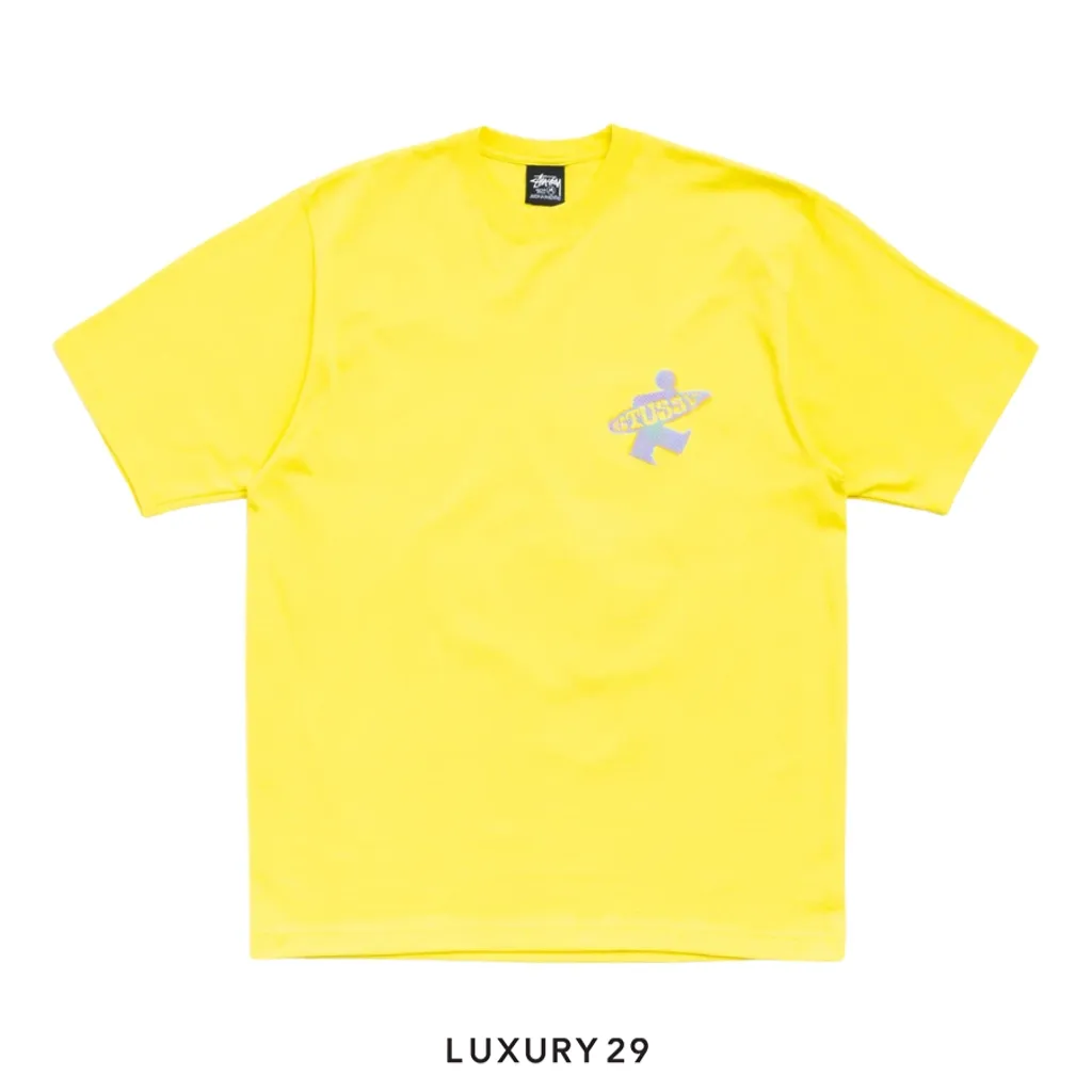 STUSSY DOT SURF PUFF PRINT TEE LEMON(S, Yellow)