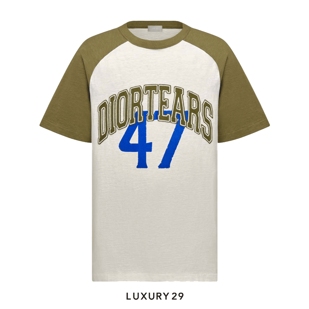 Dior T-Shirt Logo CD Monogram Air(L, Green)