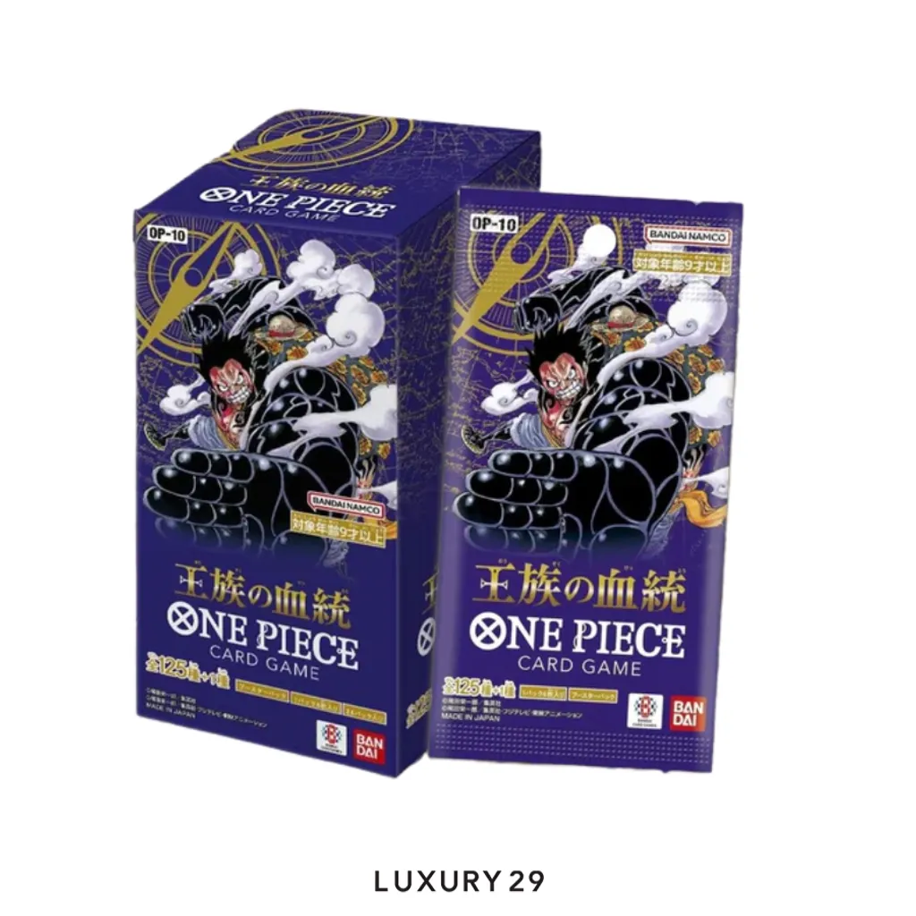 One Piece Card Game Booster Box from the Royal Bloodline (OP-10) Booster Pack JP Version(Small, Purple)