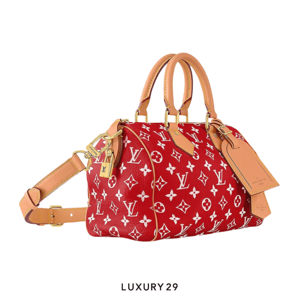 Louis Vuitton LV Speedy P9 Bandouliere 25 Bag Red(Small, Red)