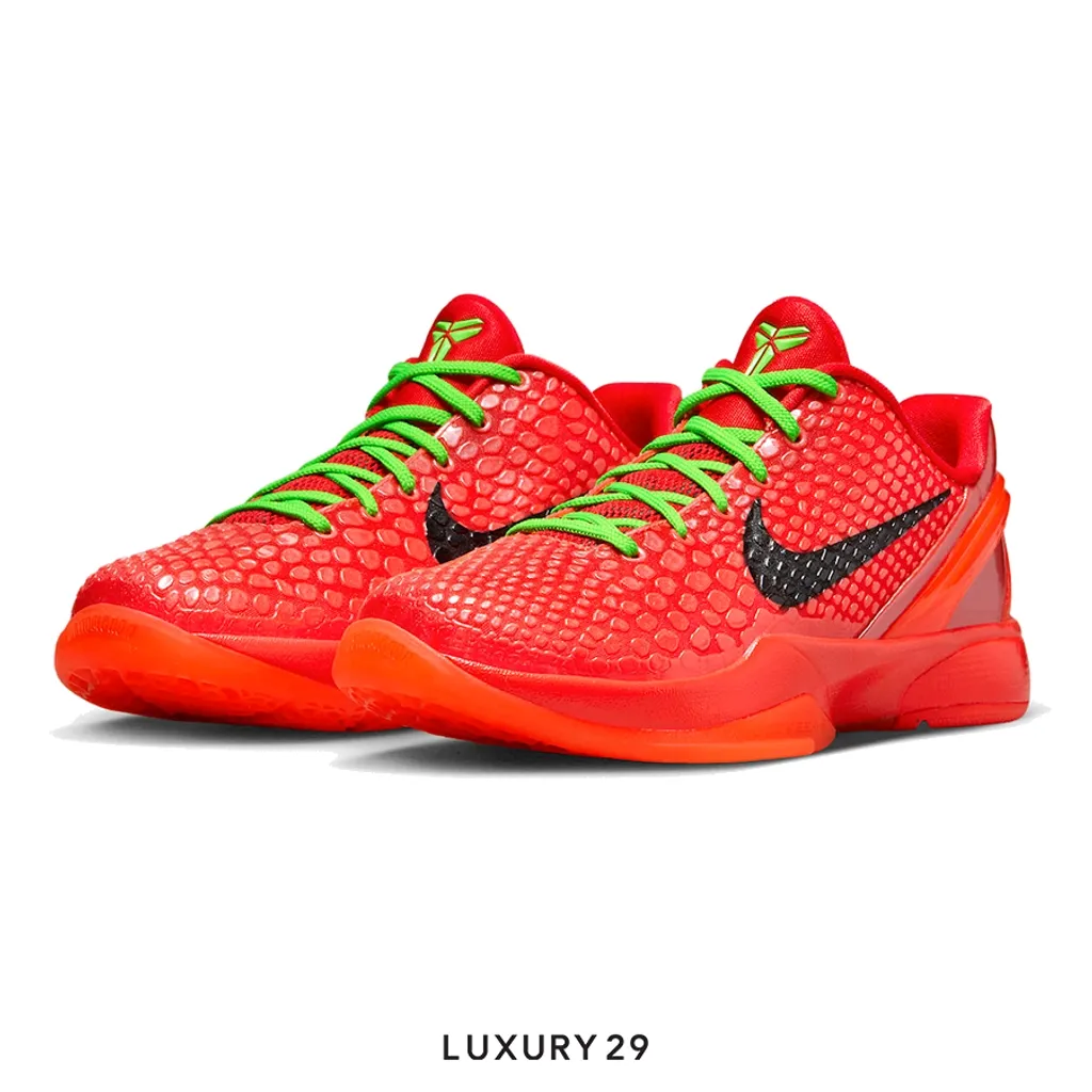 Nike Kobe 6 Protro Reverse Grinch(M)(41, Red)