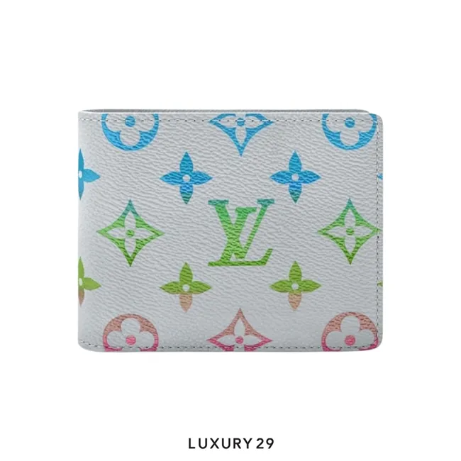 Louis Vuitton LV Slender Wallet Monogram iridescent canvas Gray gradient