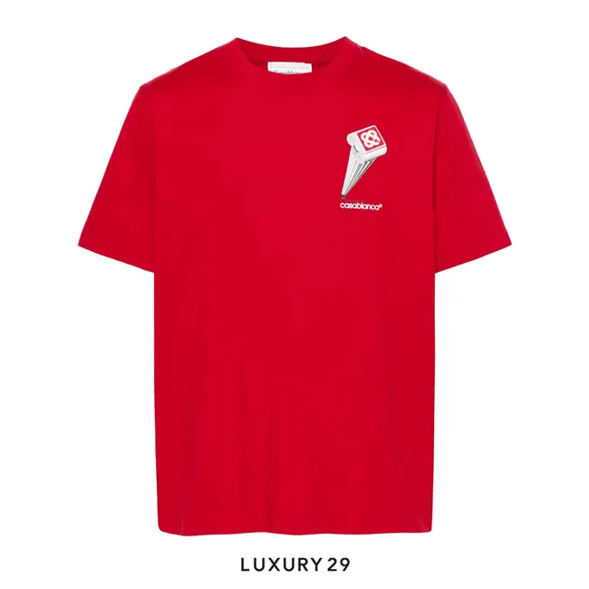 Casablanca Leaning Column T-Shirt Red