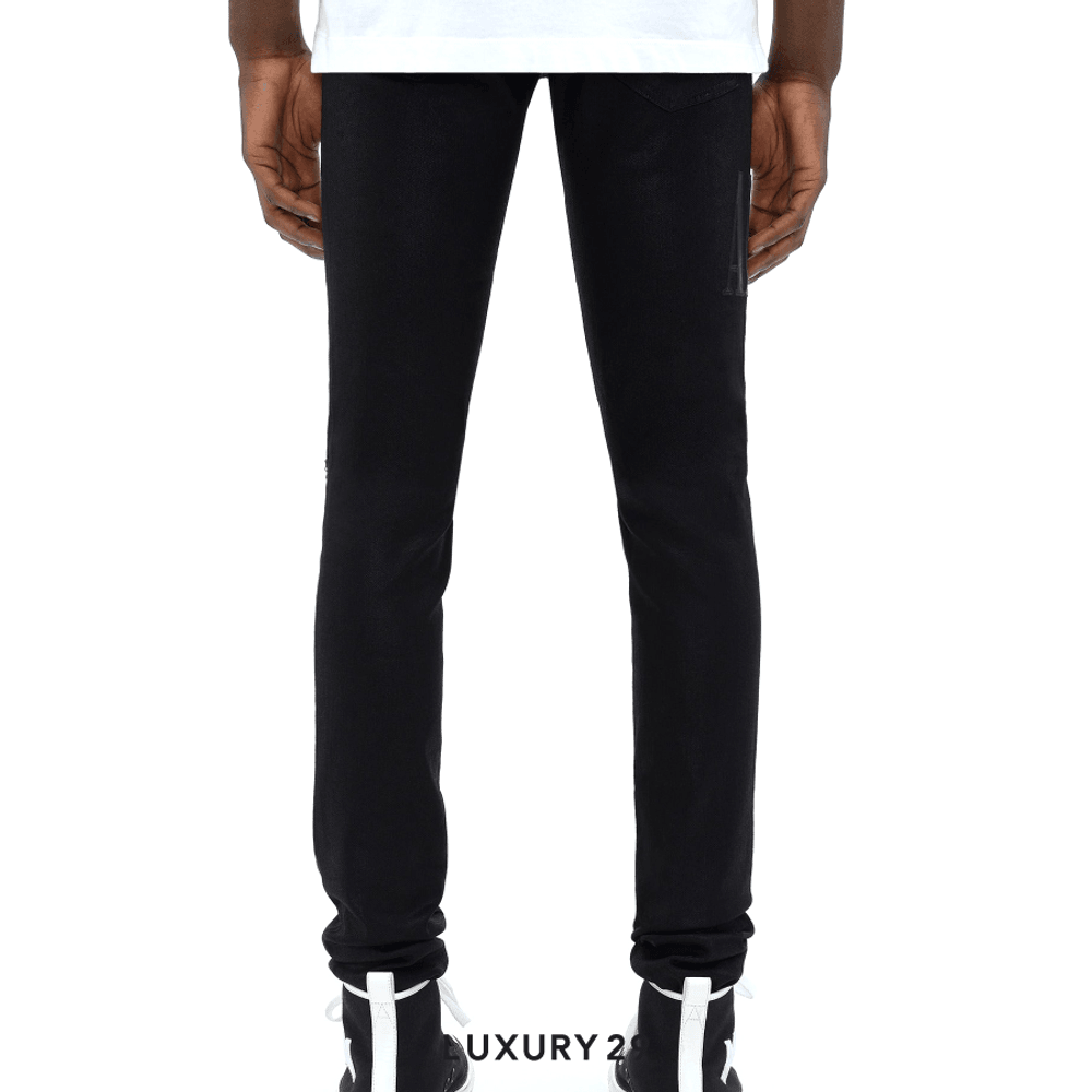 Amiri WAX LOGO JEAN BLACK(XL, Black)