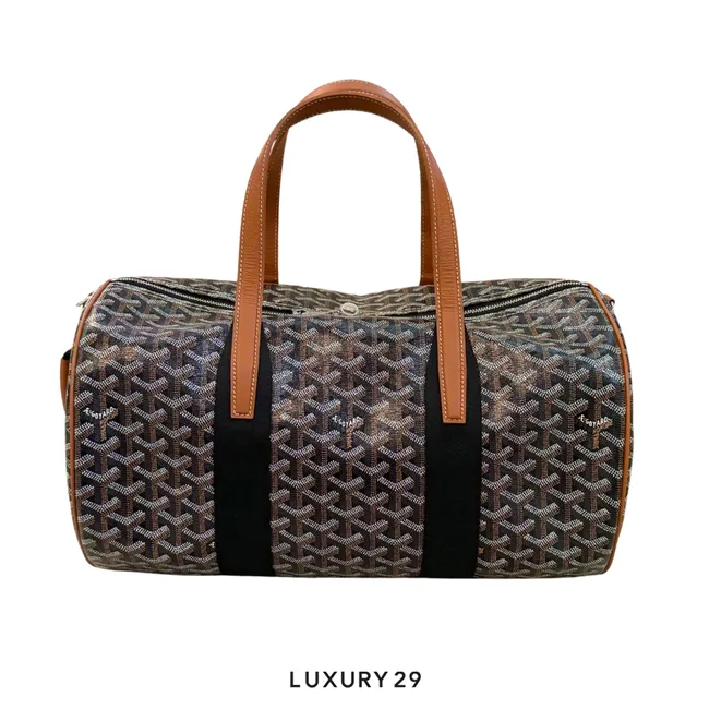 Goyard Barrel 40 Sports Bag Black & Tan
