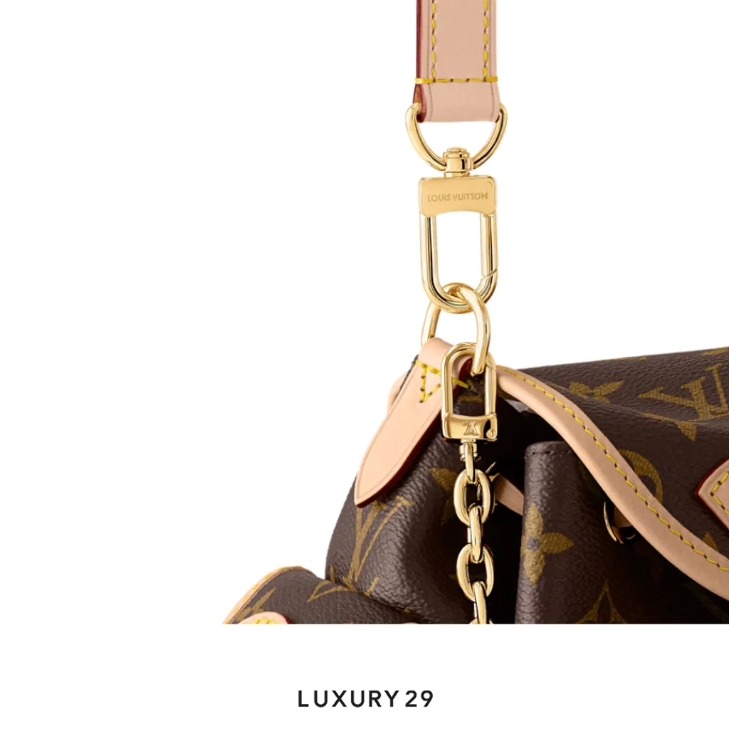 Louis Vuitton LV Odyssee bag Canvas Decorated with cowhide leather Brown(Small, Brown)