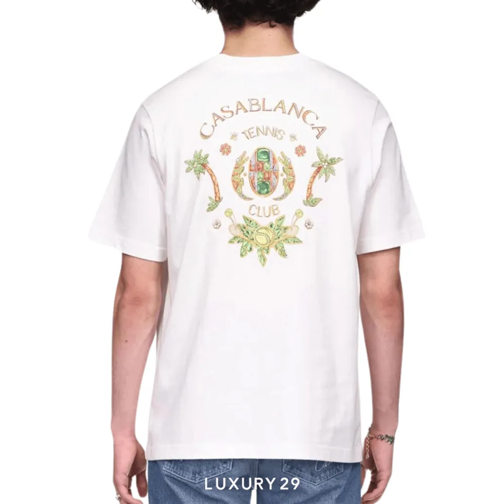 Casablanca Joyaux D'Afrique Tennis Club T-Shirt white(S, White)