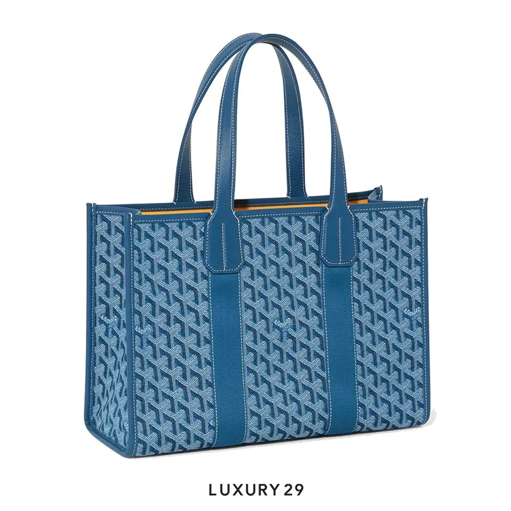 Goyard Villette Jacquard Tote Bag PM Ocean Blue(Small, Blue)