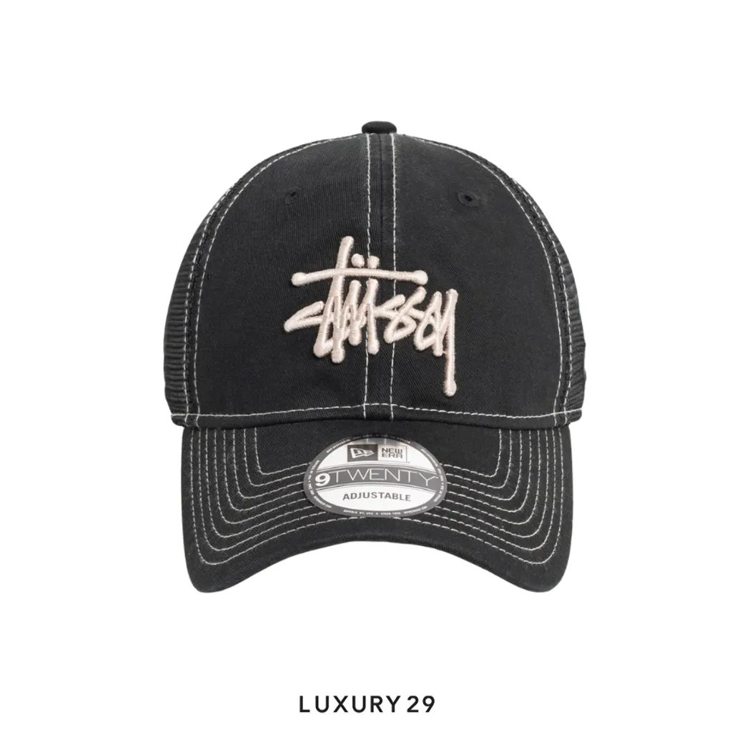STUSSY 9TWENTY WASHED BASIC TRUCKER BLACK(Free Size, Black)