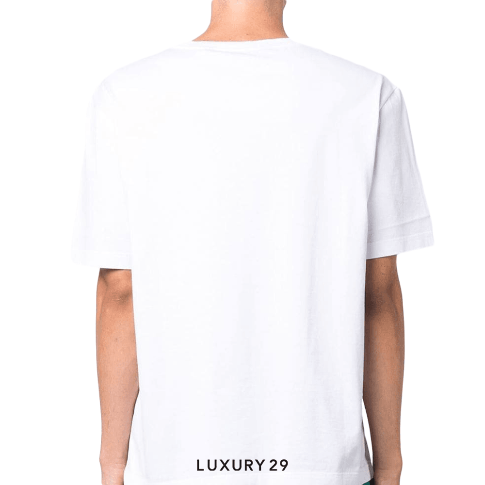 Palm Angels Oil On Canvas cotton T-shirt(M, White)