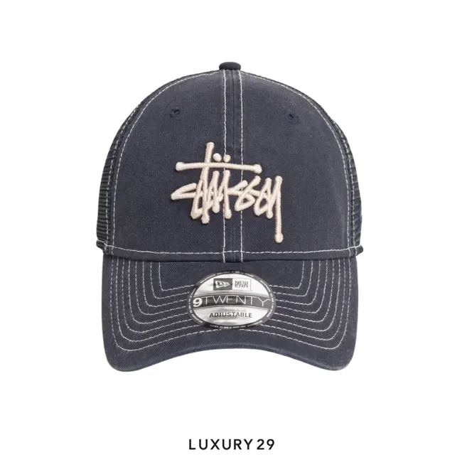 STUSSY 9TWENTY WASHED BASIC TRUCKER NAVY
