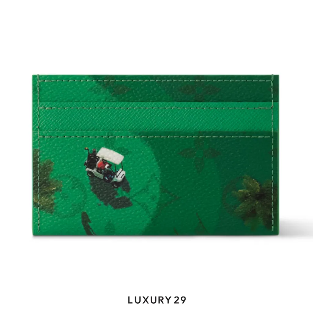 Louis Vuitton LV Double Card Holder Exclusive Online Pre-launch Golf Green(Small, Green)