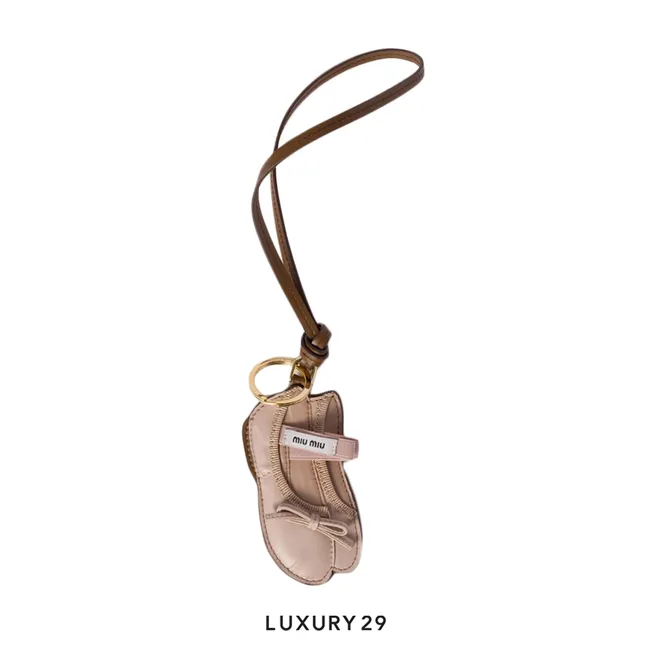 Miu Miu Miu Ballet leather keychain trick Ninfea