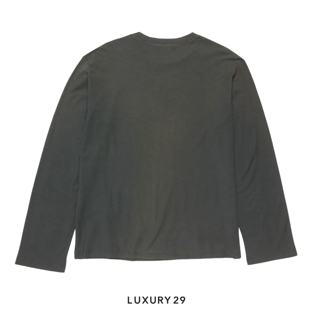 Acne Studios Sprayed 1996 logo t-shirt L/S Faded Black(M/S, Black)
