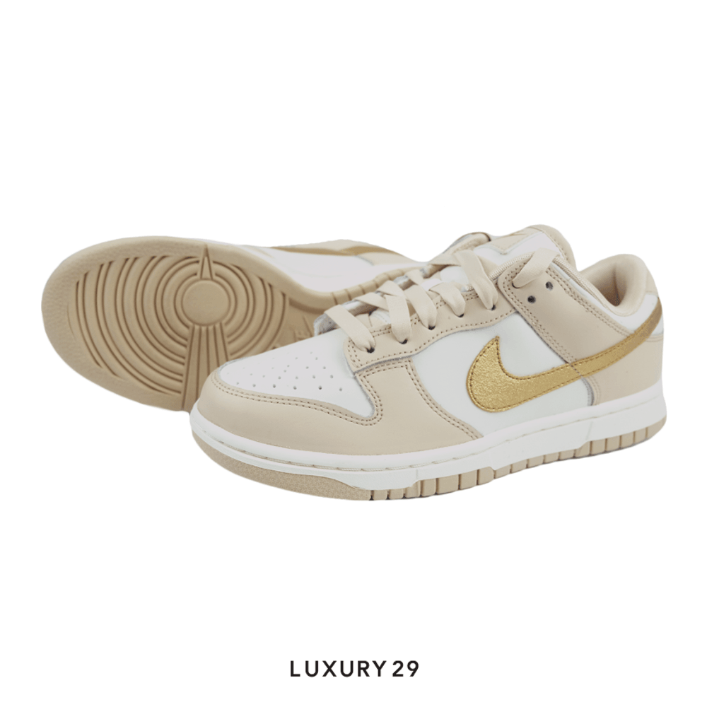 Nike Dunk Low Phantom Metallic Gold (Women's)(W)(39, Gold)
