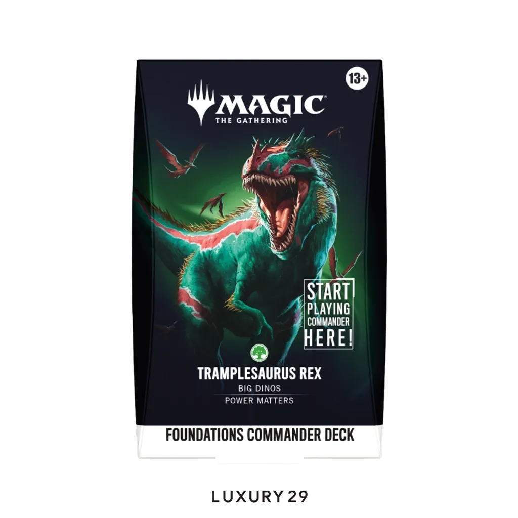 Magic The Gathering Tramplesaurus Rex Foundations Commander Deck(Small, Multicolour)