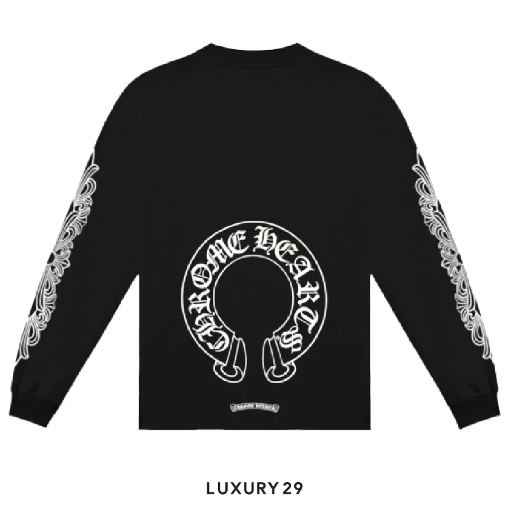 Chrome Hearts Pocket T-Shirt Long Sleeve Black(M, Black)