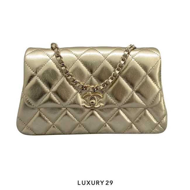 Chanel Small Metallic Quilted Flap Bag