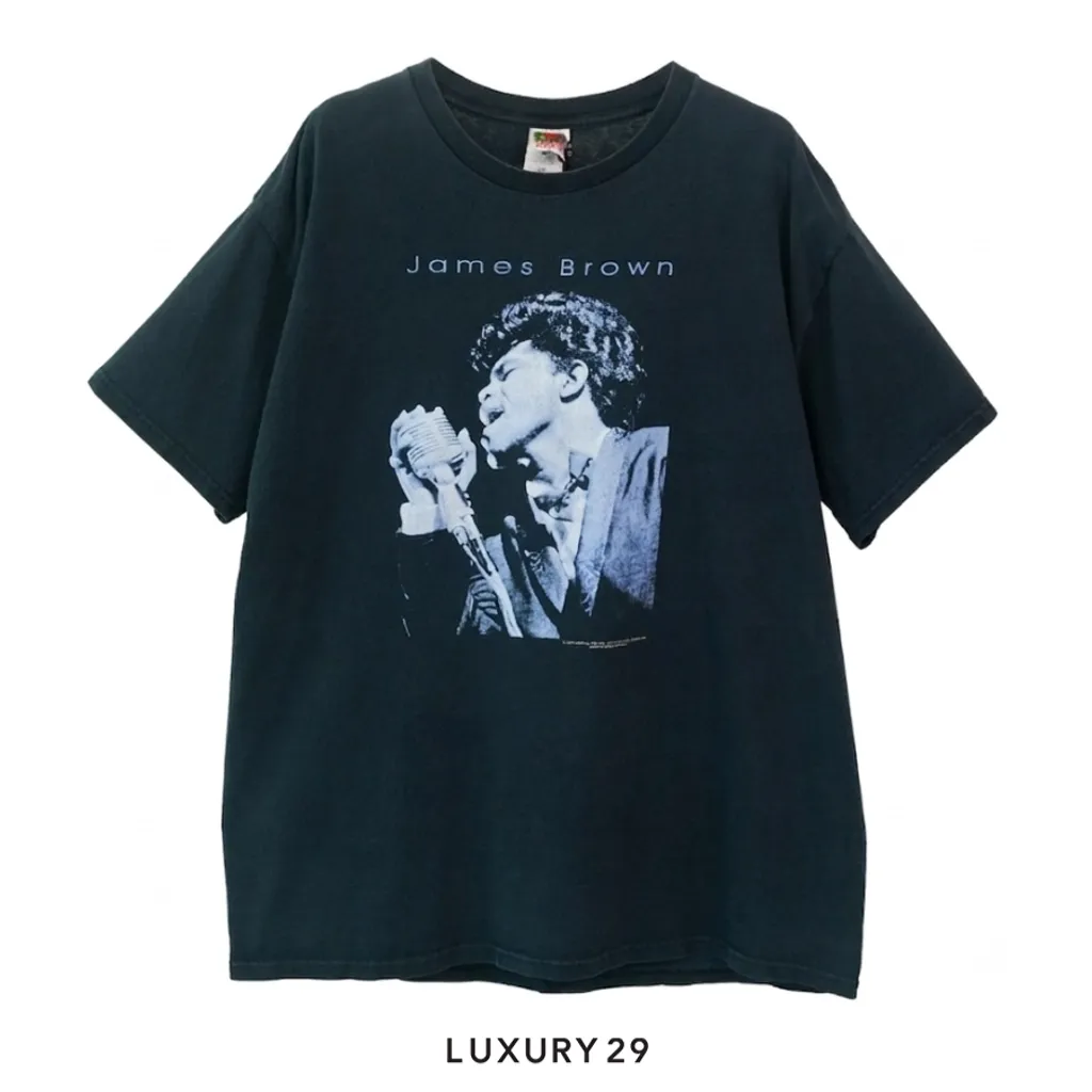 Not Applicable Vintage Jame Brown 2001 T-shirt Black(XL, Black)