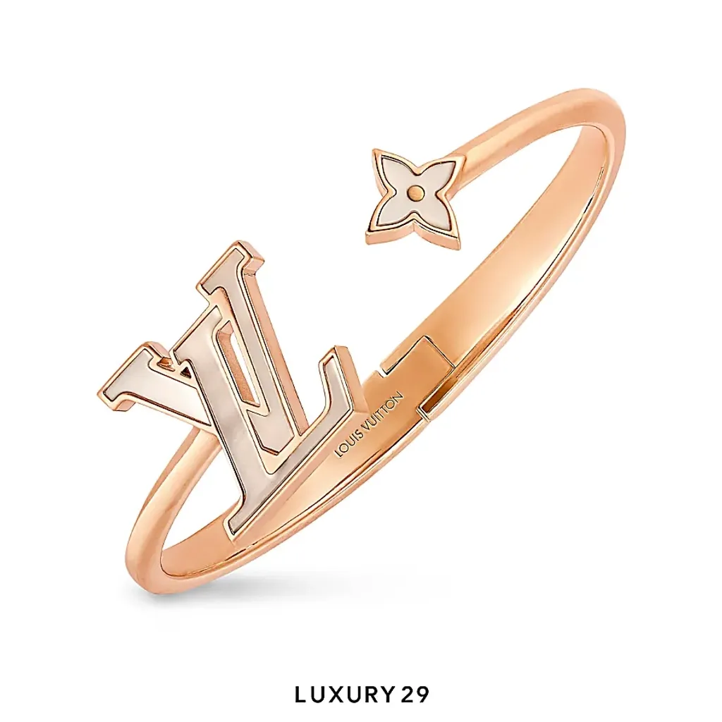 Louis Vuitton LV Lady LV Pearlescent Bracelet (M)(Medium, Gold)