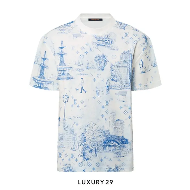 Louis Vuitton LV Printed Cotton Pique T-Shirt