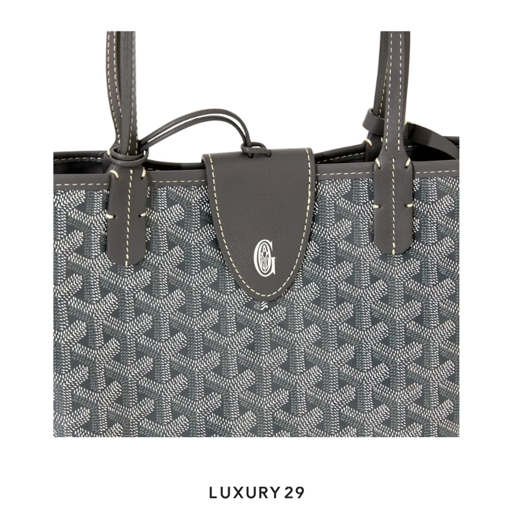 Goyard Anjou Mini Bag with Croc Universal Grey(Mini, Grey)