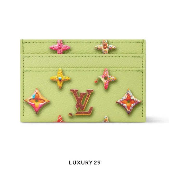 Louis Vuitton LV Double Card Holder Pistachio color