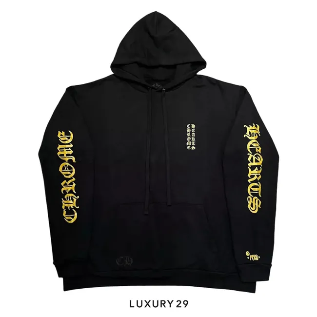 Chrome Hearts 1988 Hoodie Gold Glitter Black/Gold