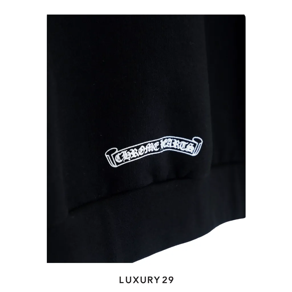 Chrome Hearts Script Hoodie Black(2XL, Black)