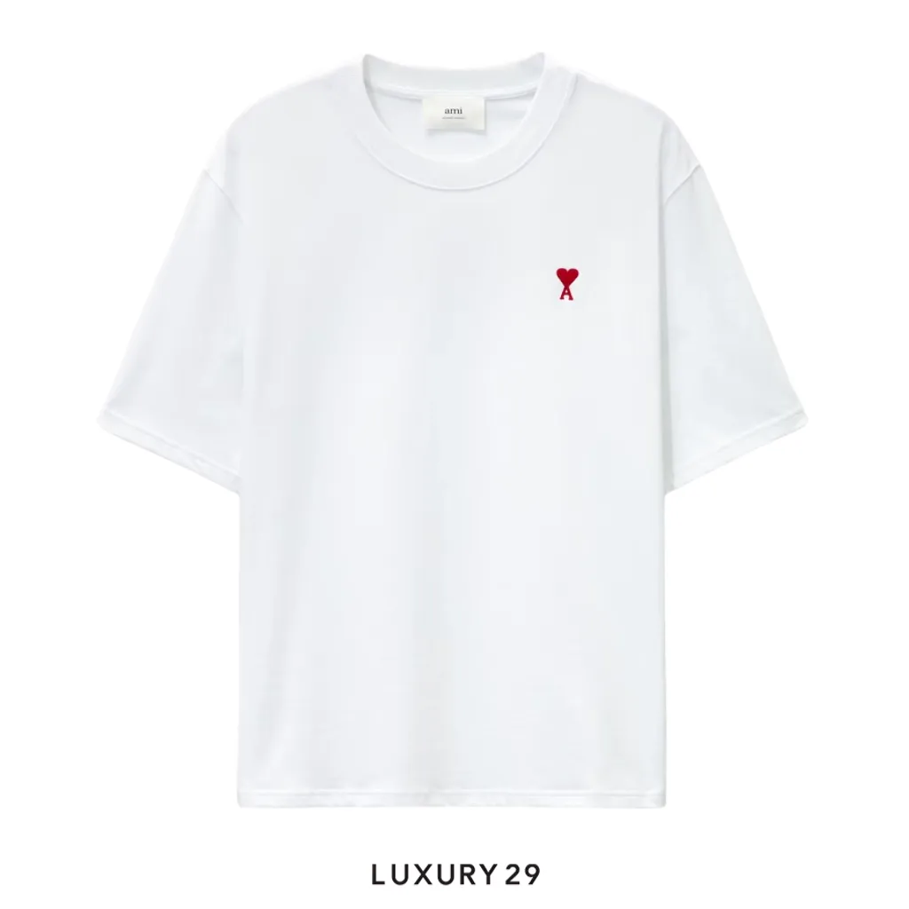 Ami AMI de Coeur Boxy Fit T-Shirt White(XS, White)