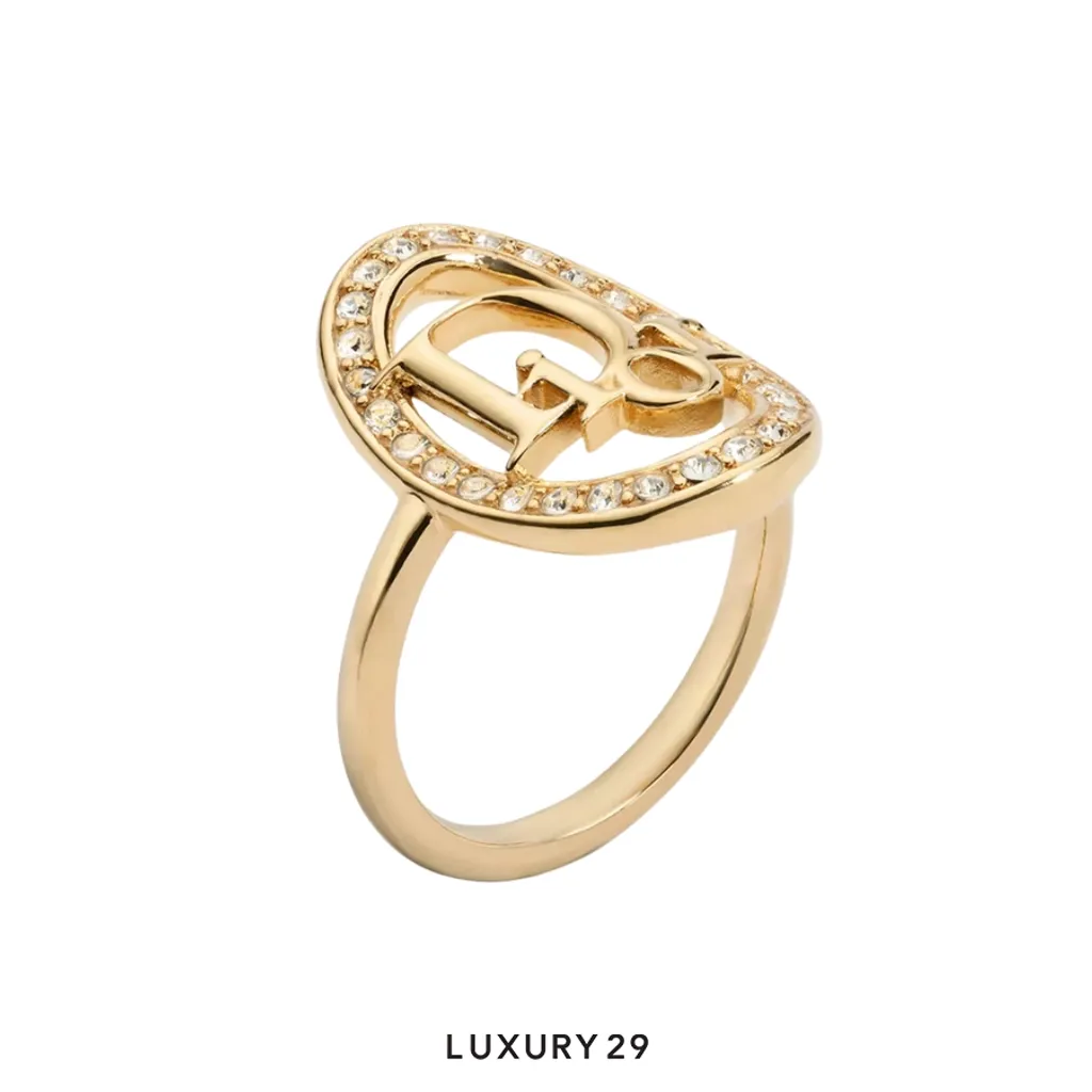 Dior Oblique Ring Gold-Finish Metal and Crystals(xs, Gold)