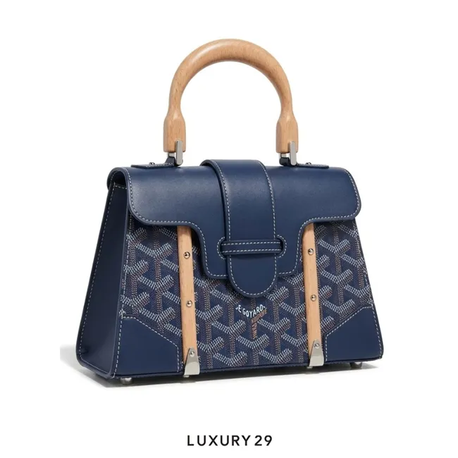 Goyard Saigon Structure Mini Bag Navy Blue