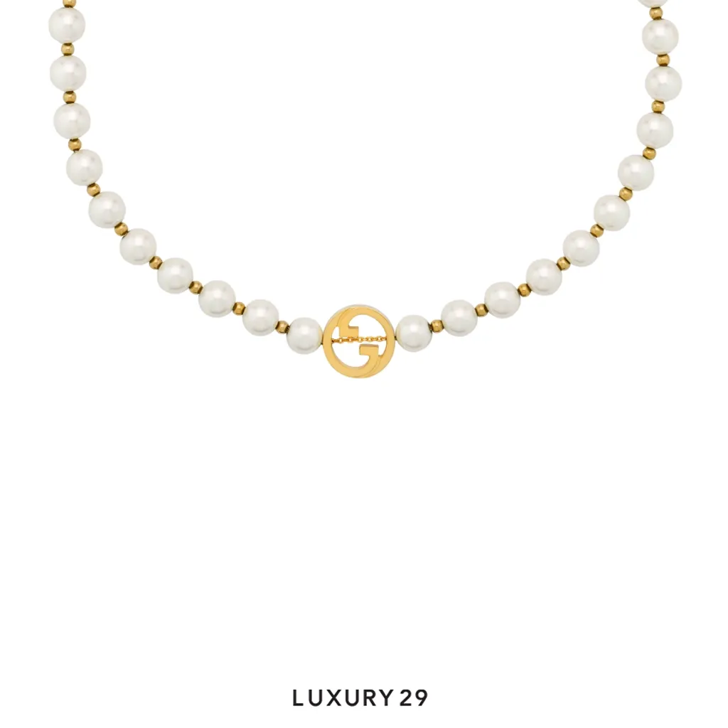 Gucci Interlocking pearl necklace Gold(Free Size, Gold)