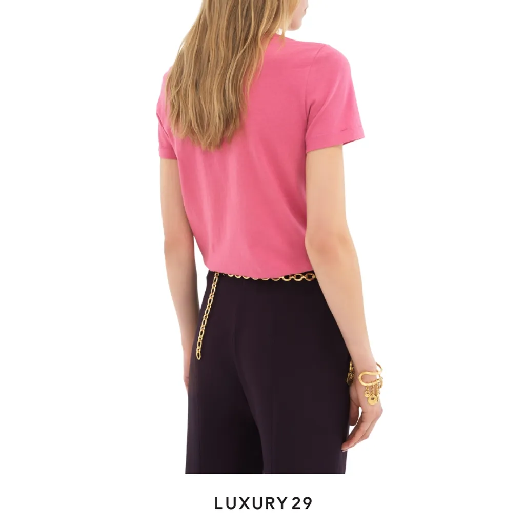 Chloe Baby fit logo T-shirt in cotton jersey Sweet Pink(S, Pink)