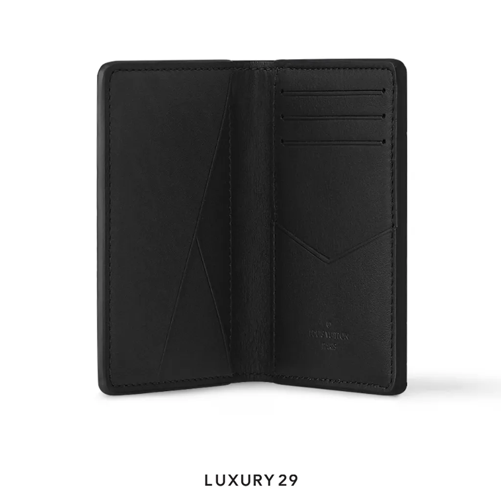 Louis Vuitton LV Pocket Organizer Wallet Black(Small, Black)