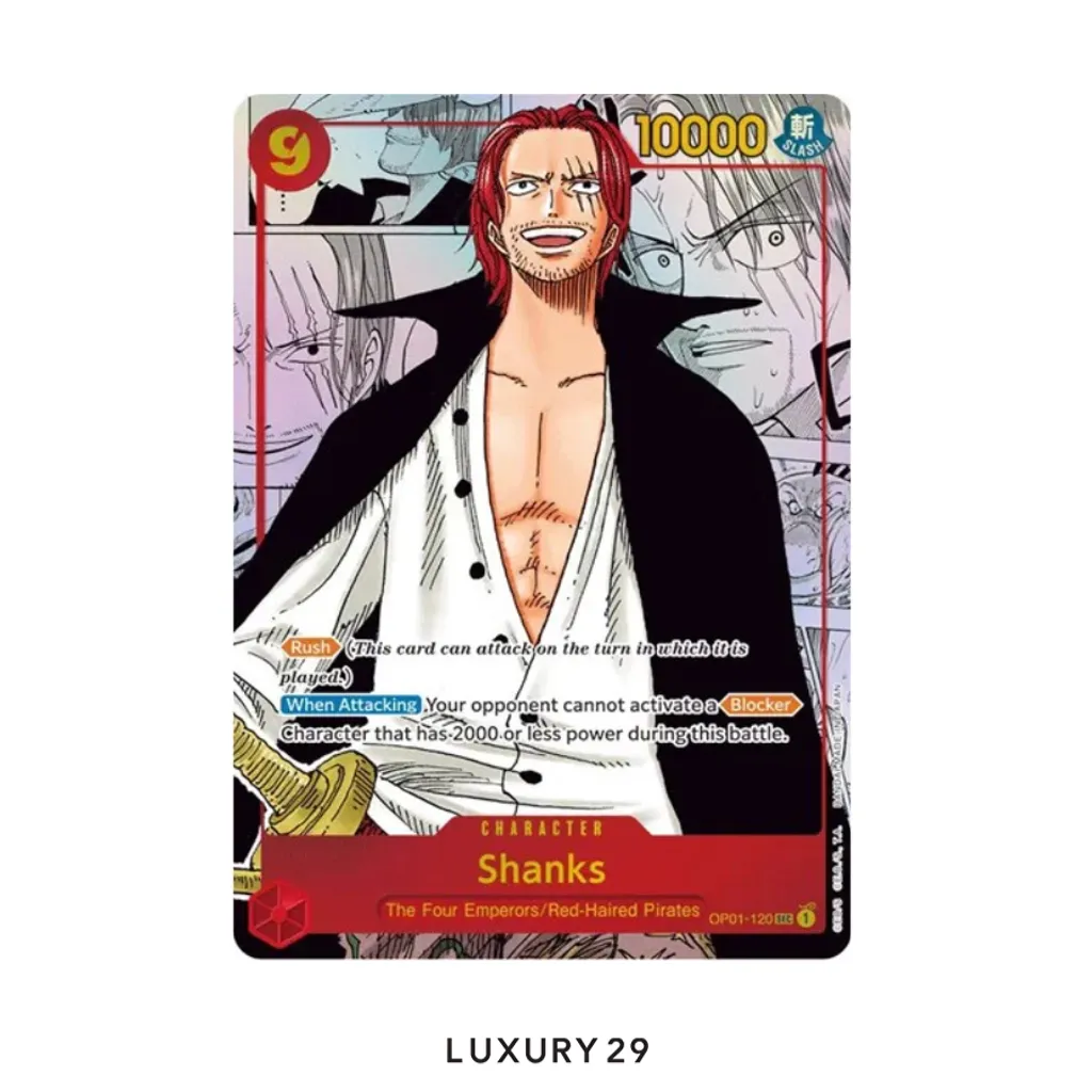 One Piece Shanks Manga OP01-120 SEC (Parallel) (ENG) (PSA10)(Small, Multicolour)